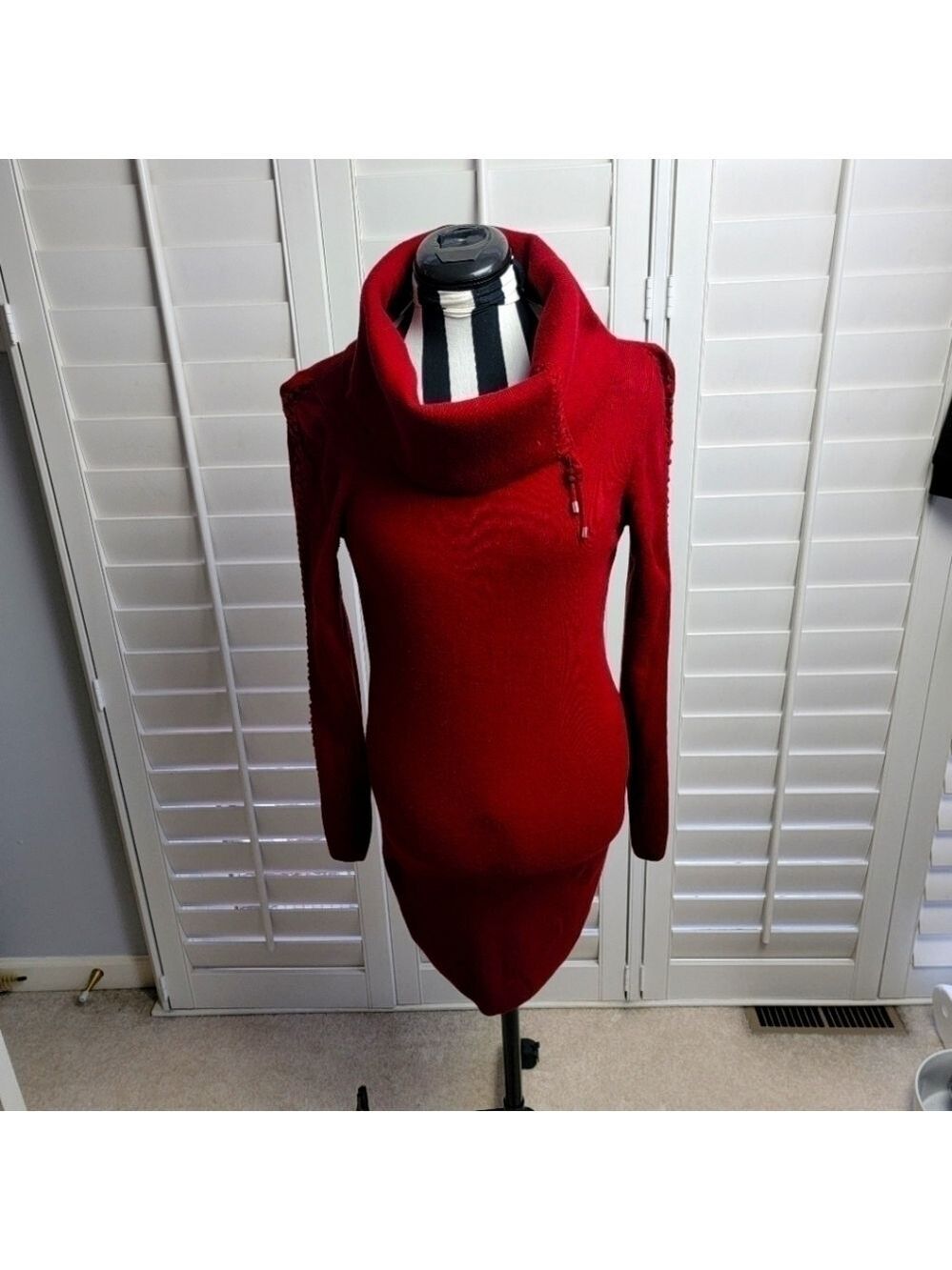 White House Black Market Wine Sweater Dress